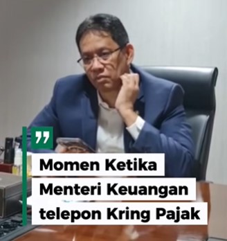 Menteri Keuangan Purbaya telepon Kring Pajak. (tiktok kringpajak)